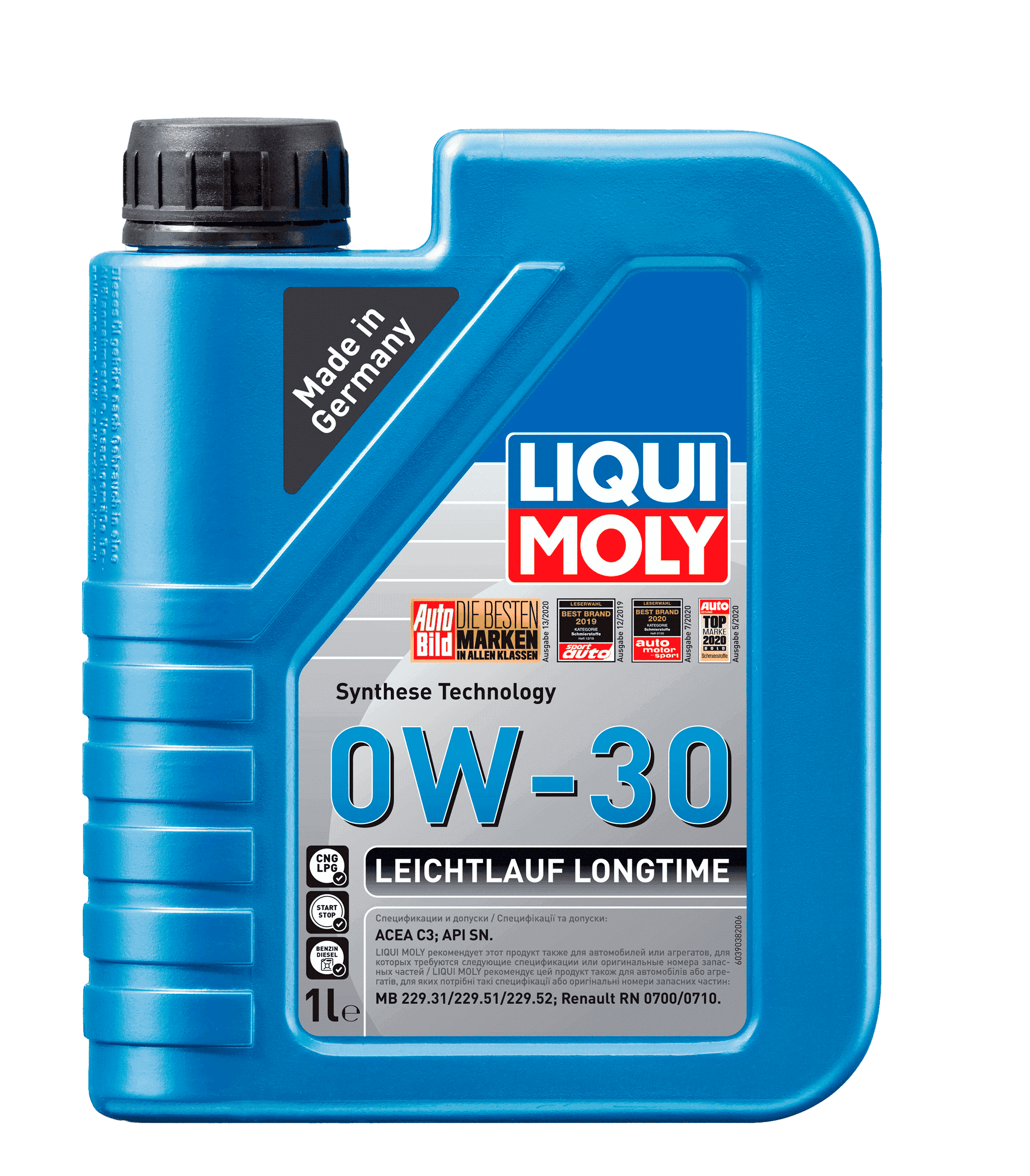 Моторное масло Liqui Moly Leichtlauf Longtime 0W-30, 1л